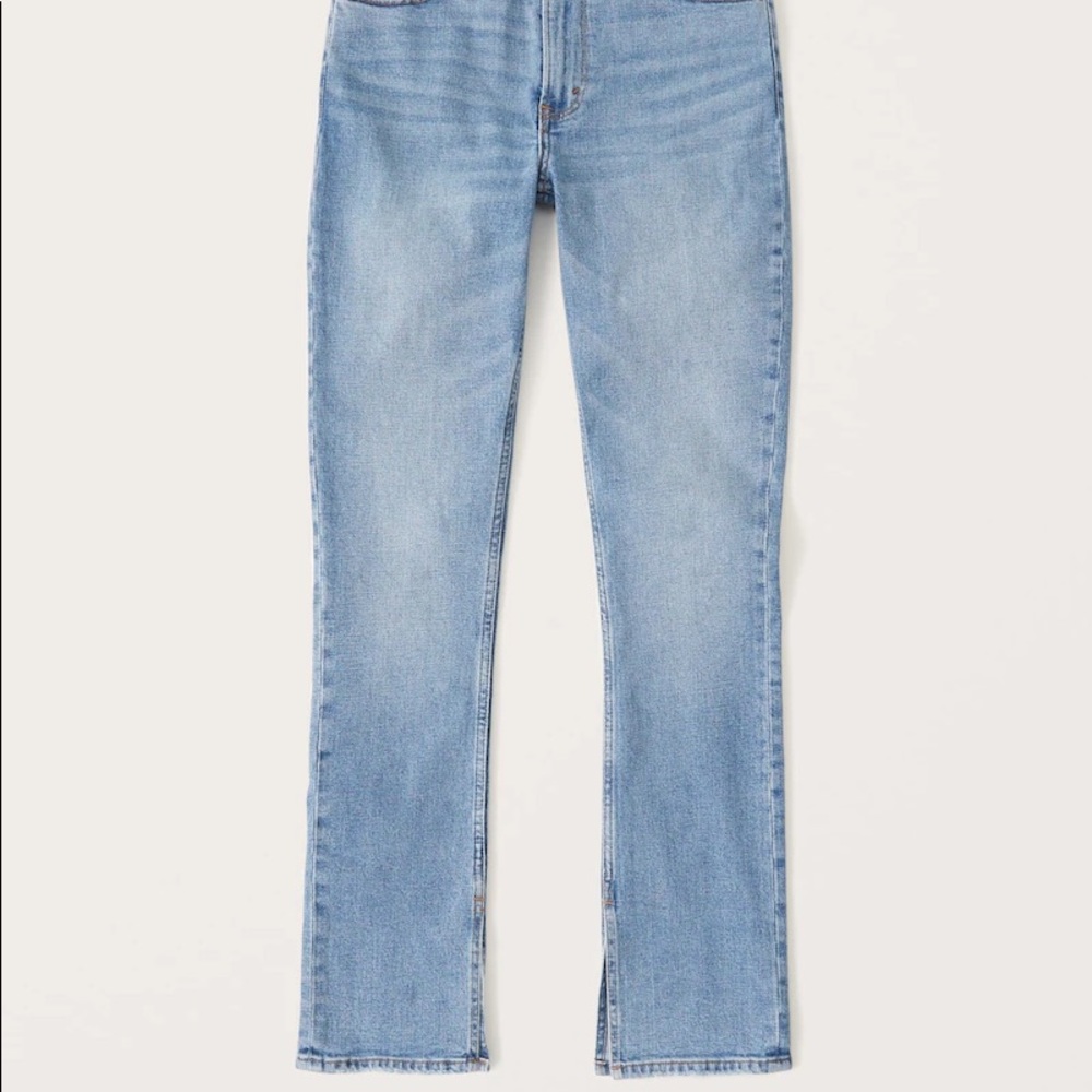 Abercrombie high rise flare skinny jeans long